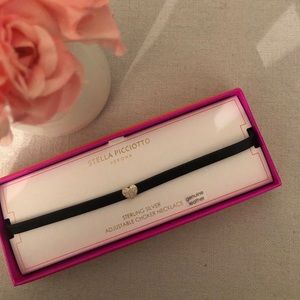 Genuine leather & sterling silver choker